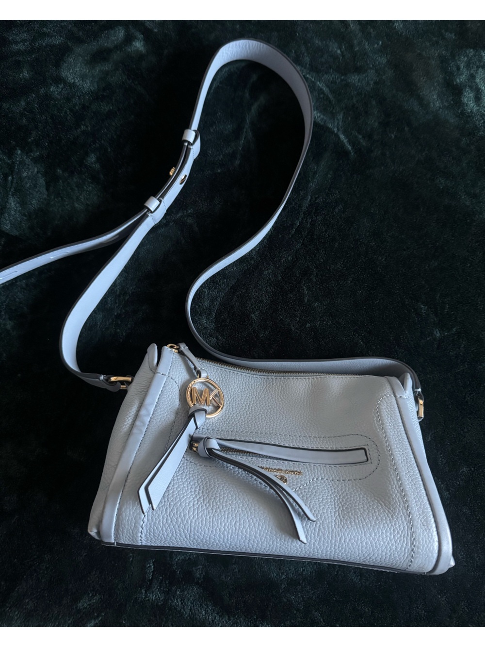 Michael Kors Light Blue Leather Crossbody Bag